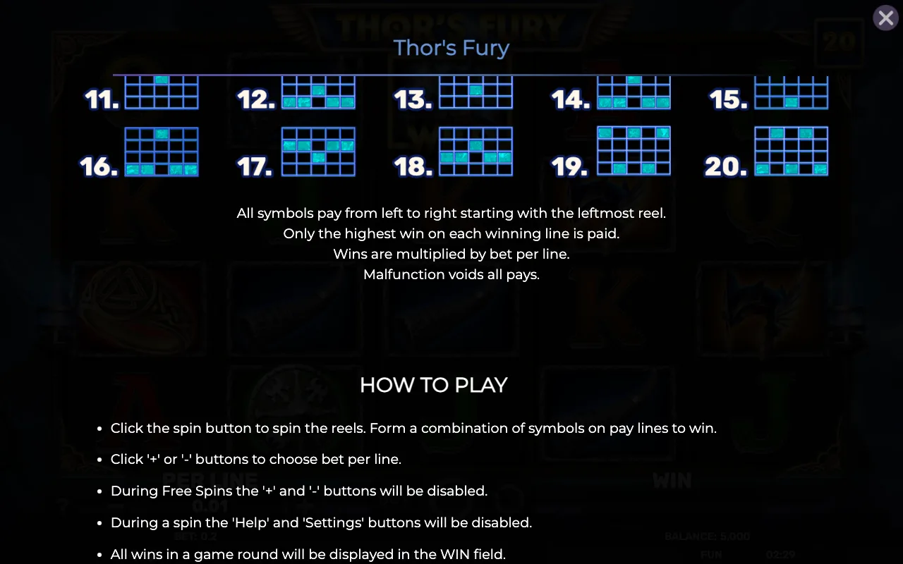 Game rules, page 6 — Thors Fury
