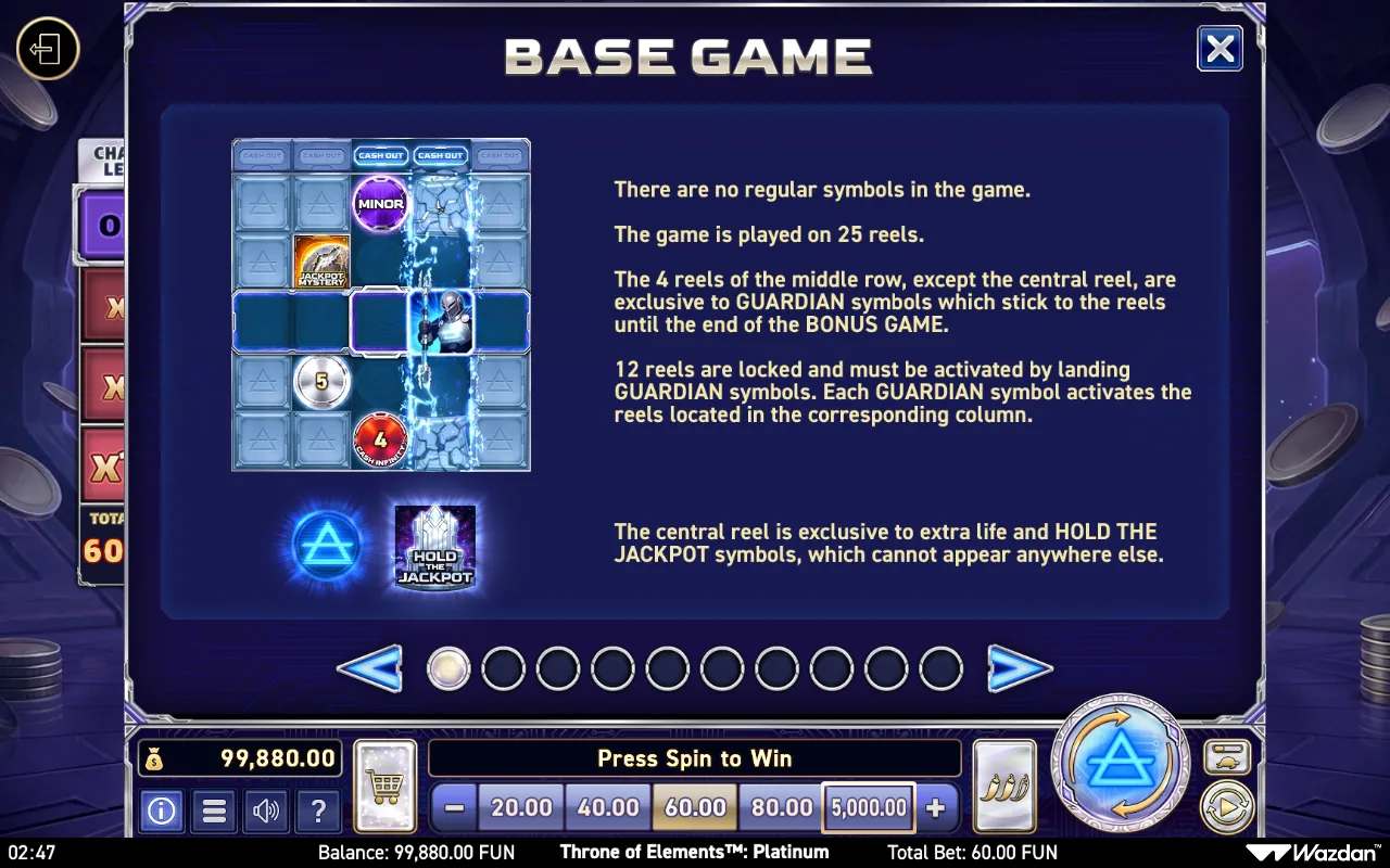 Game rules, page 1 — Throne of Elements Platinum