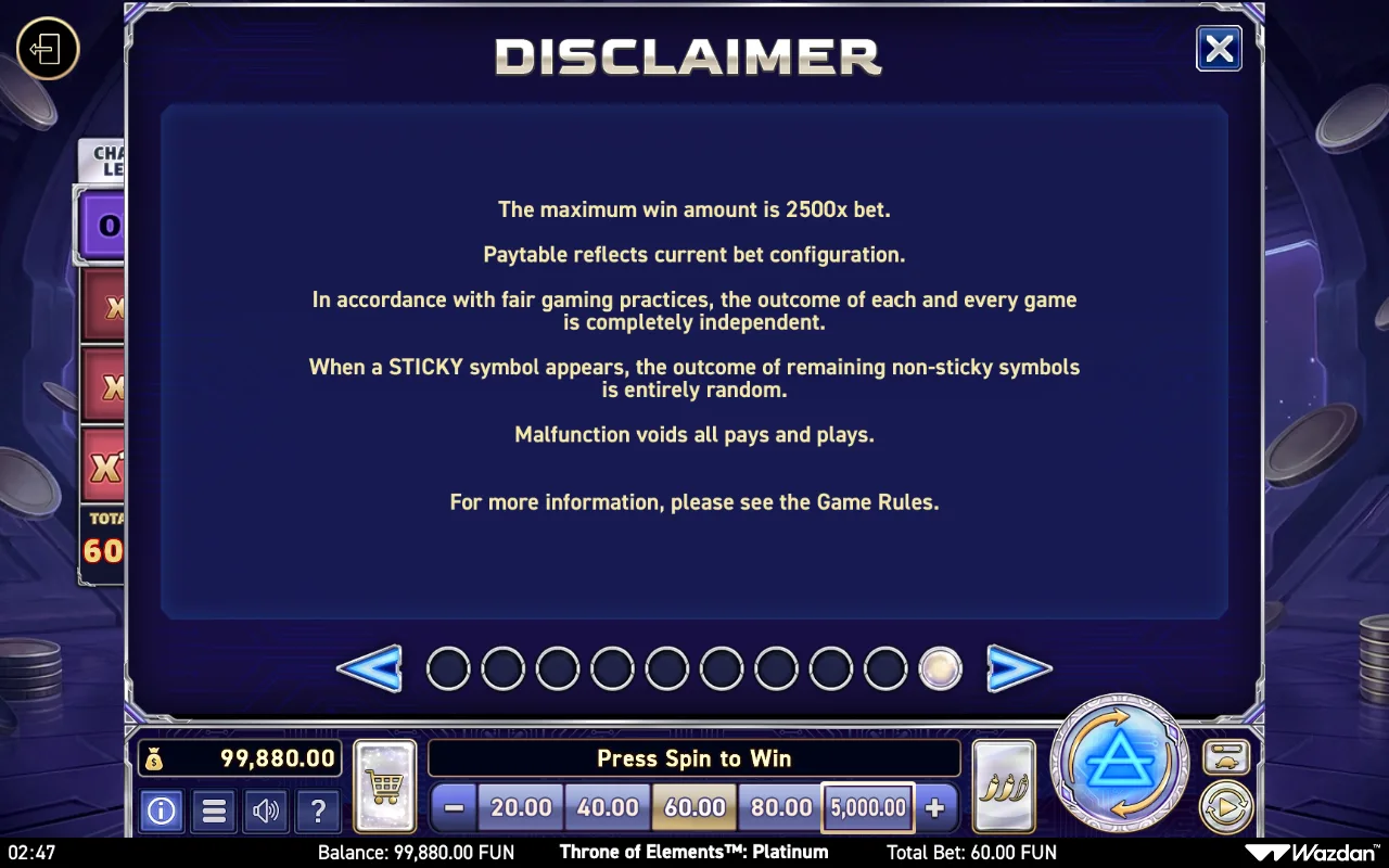 Game rules, page 10 — Throne of Elements Platinum