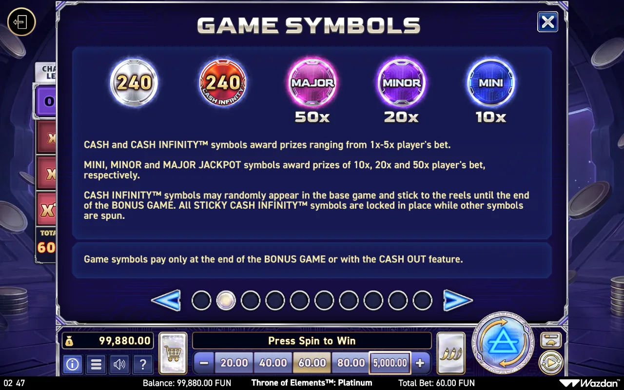 Game rules, page 2 — Throne of Elements Platinum