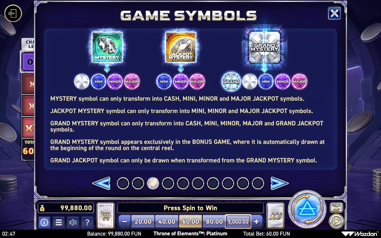 Game rules, page 3 — Throne of Elements Platinum
