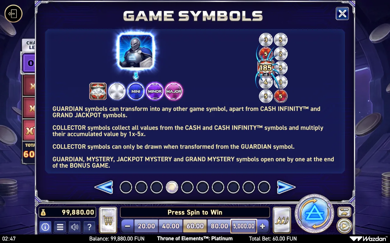 Game rules, page 4 — Throne of Elements Platinum