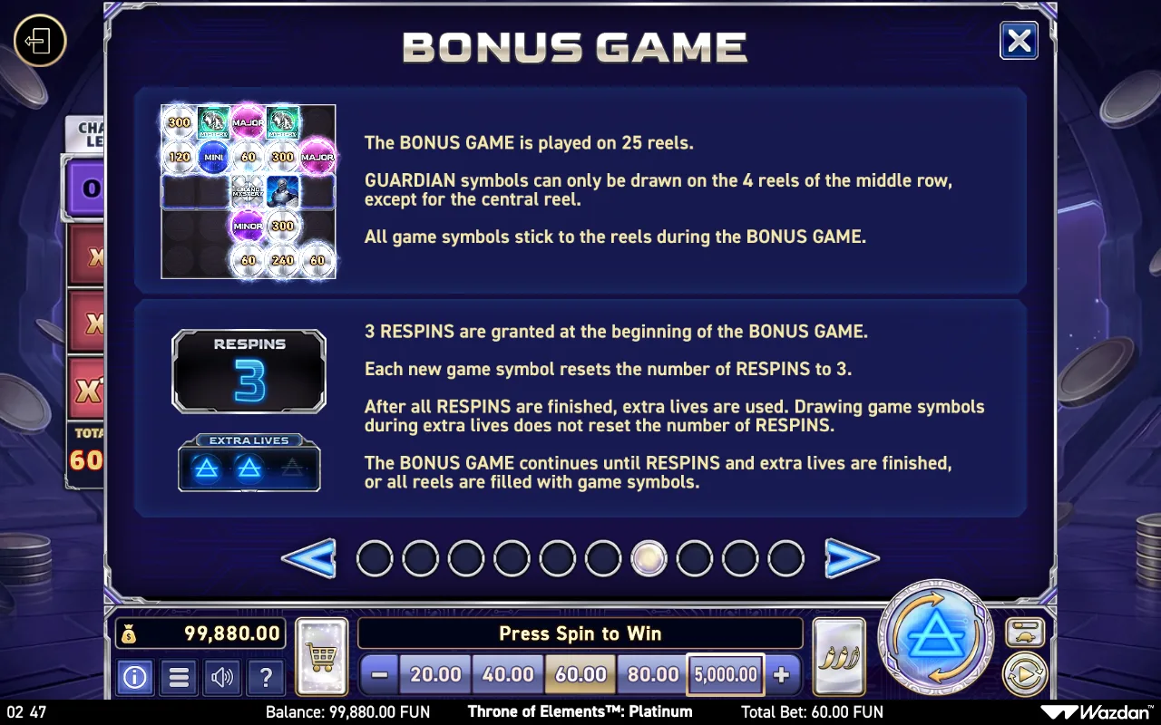Game rules, page 7 — Throne of Elements Platinum