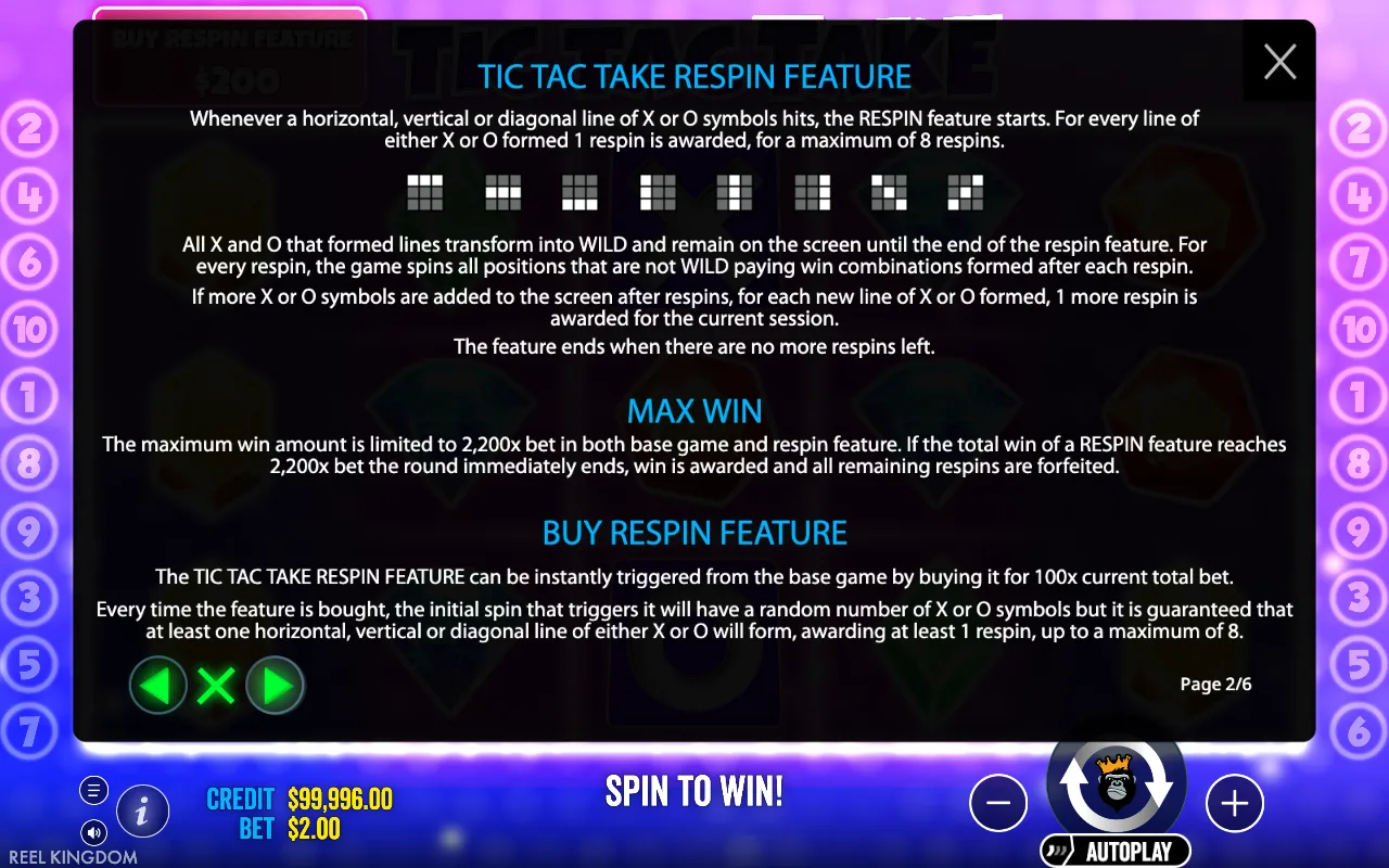 Game rules, page 2 — Tic Tac Take