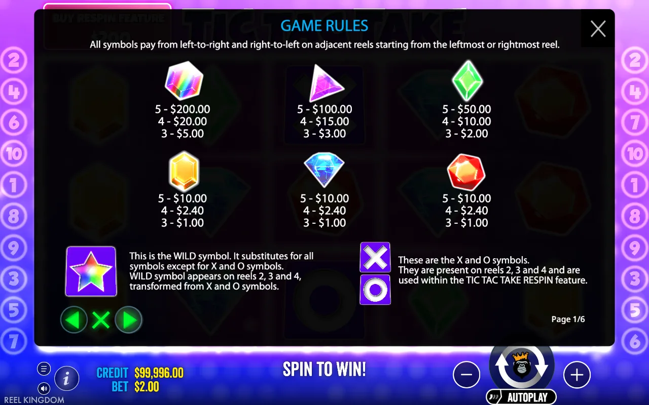 Game rules, page 7 — Tic Tac Take