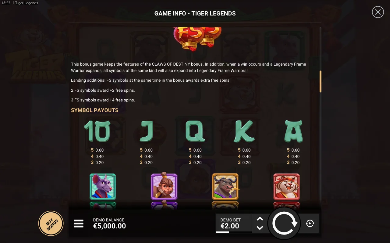 Game rules, page 3 — Tiger Legends