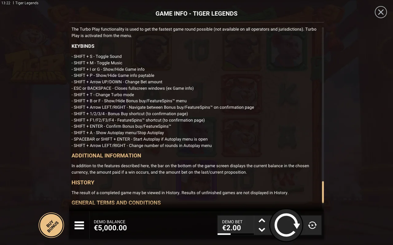 Game rules, page 8 — Tiger Legends