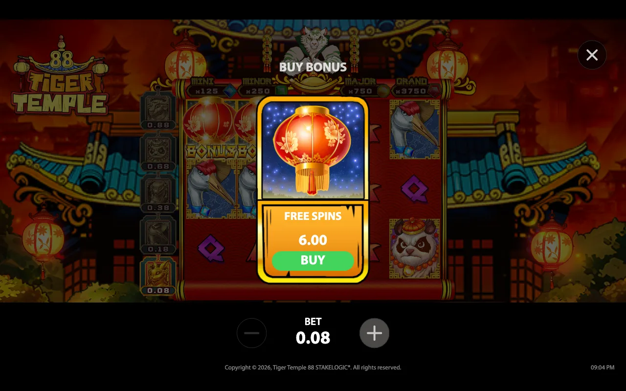 Buying the feature — Tiger Temple 88