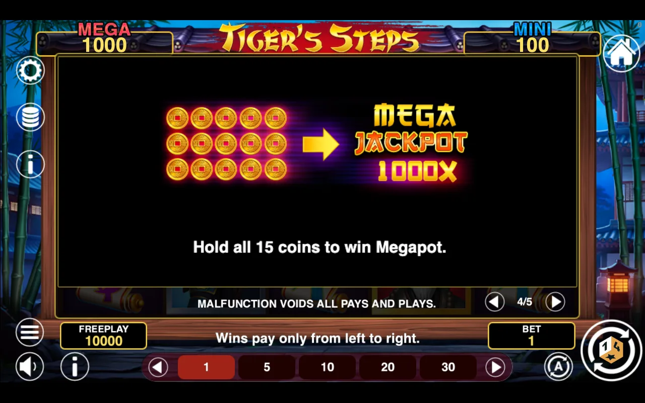 Mega — Tigers Steps Hold And Win