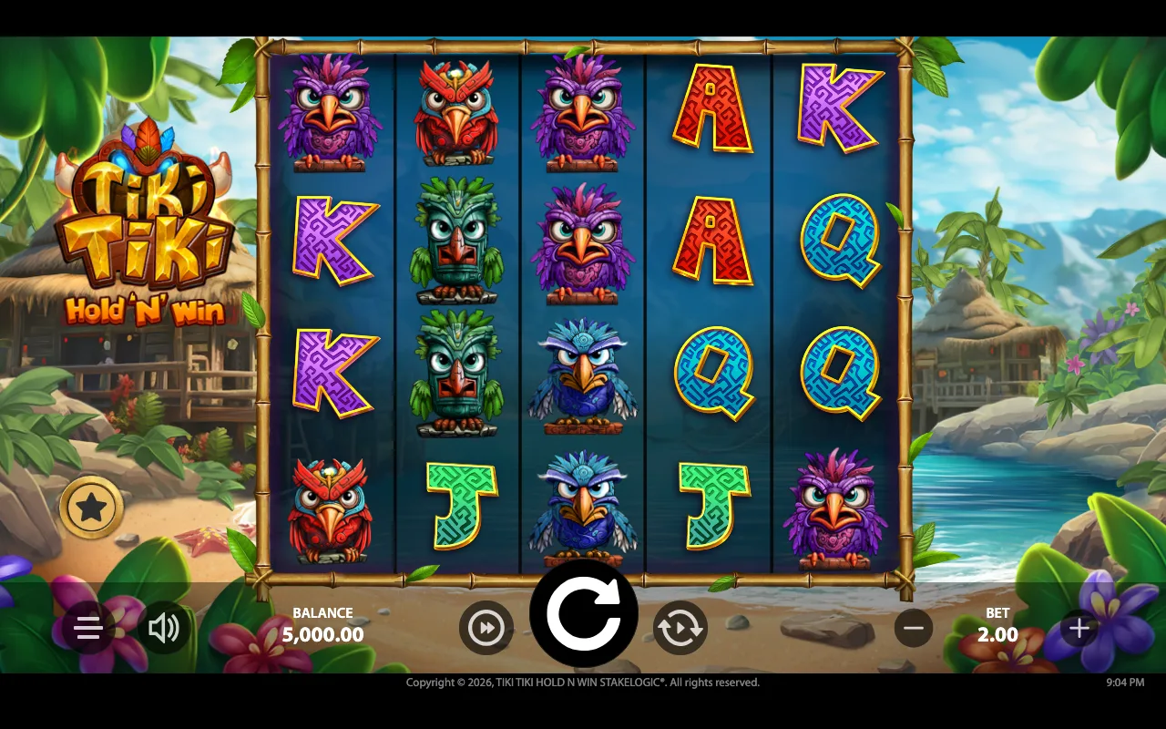 The base game — Tiki Tiki Hold n Win