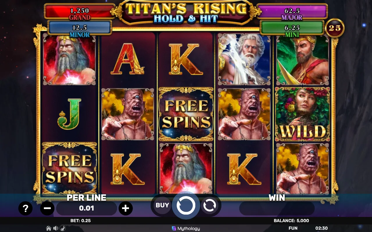 The base game — Titans Rising Hold Hit