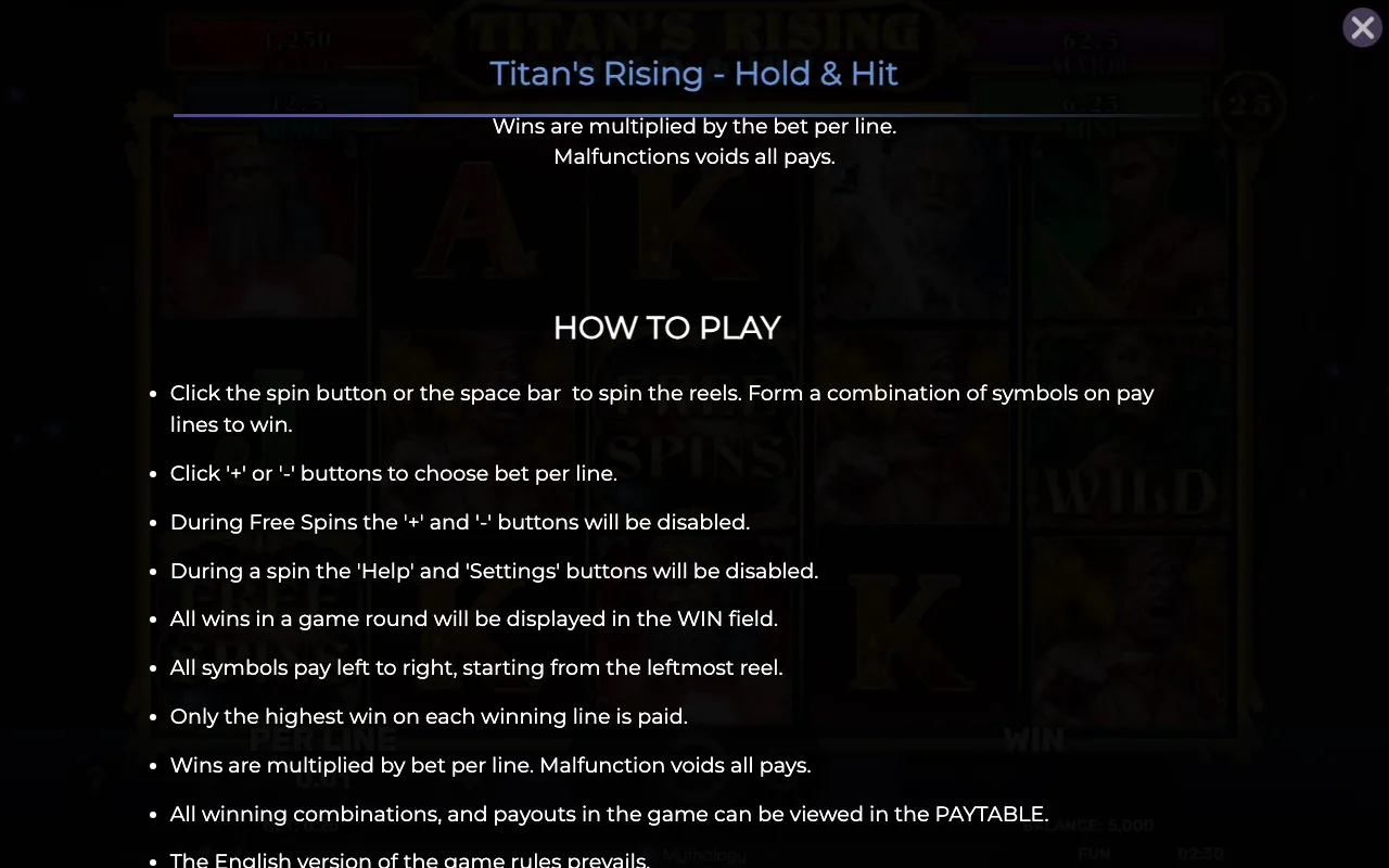 How to play — Titans Rising Hold Hit