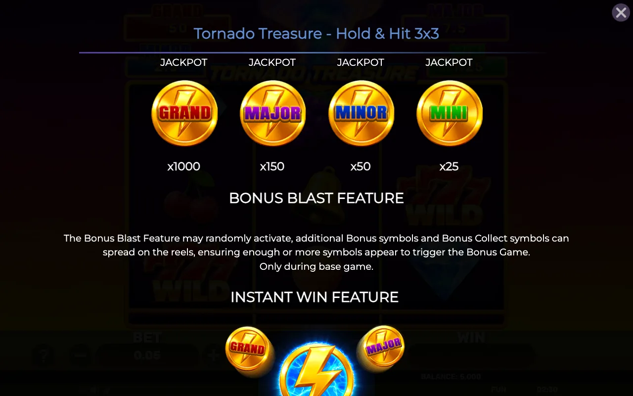 Jackpot jackpot jackpot jackpot — Tornado Treasure Holdhit 3x3