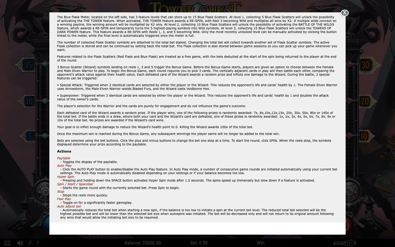 Game rules, page 2 — Tower Quest Legacy