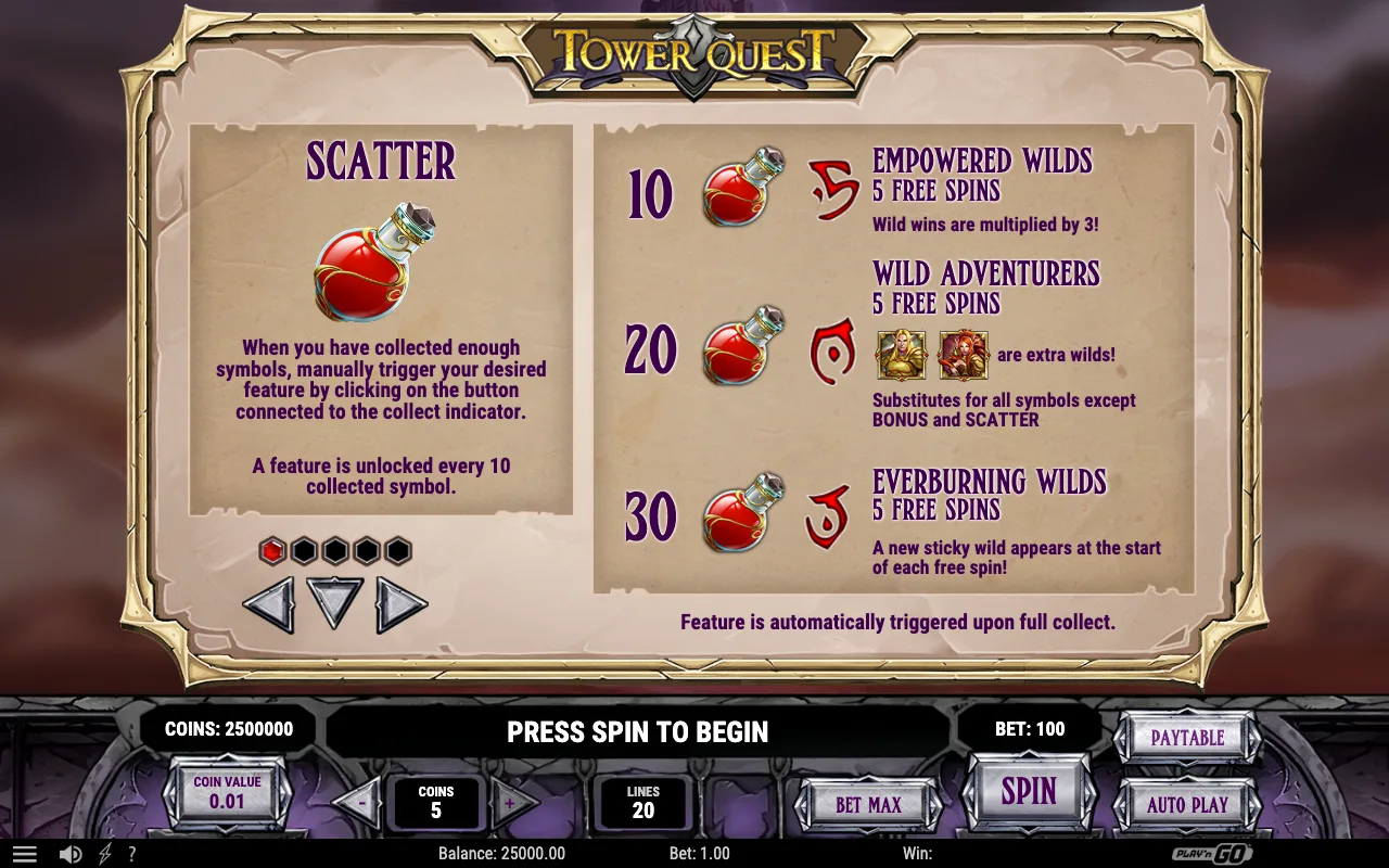 Game rules, page 3 — Tower Quest