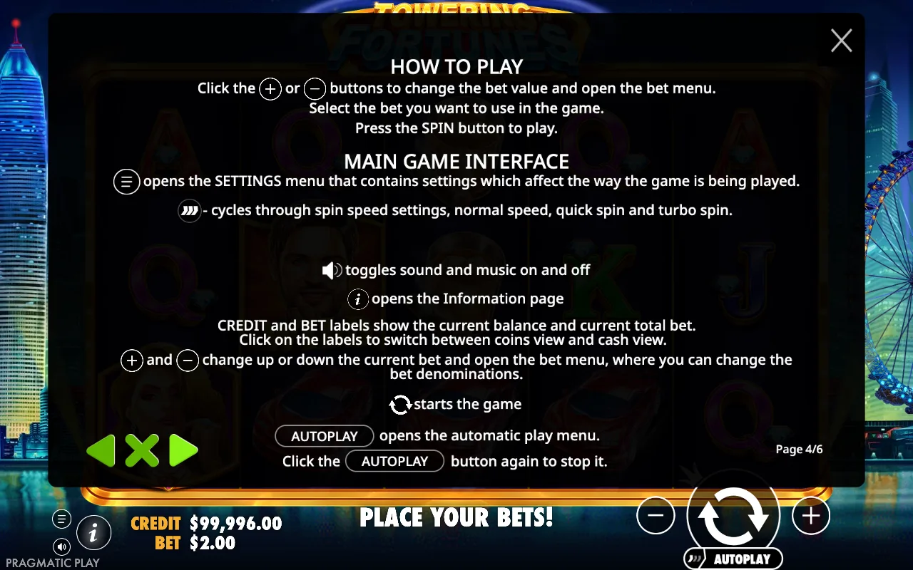 How to play — Towering Fortunes
