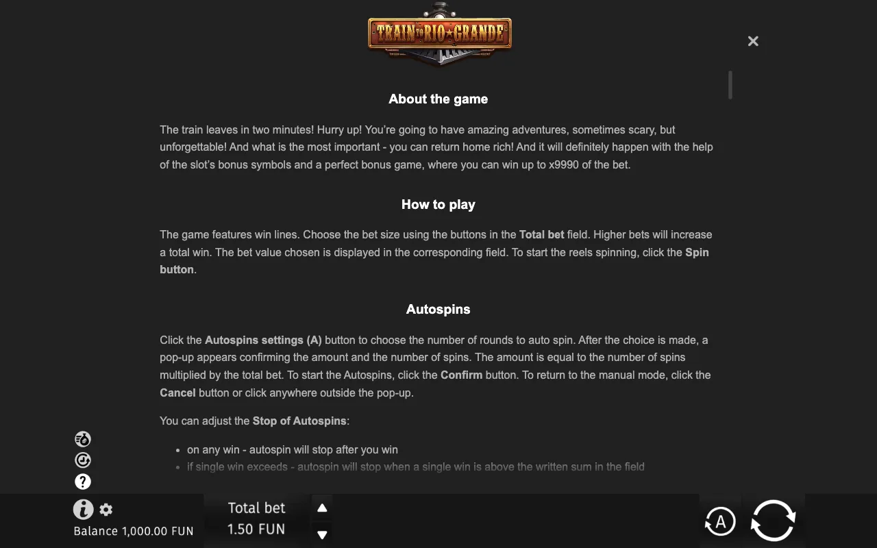 Game rules, page 6 — Train to Rio Grande