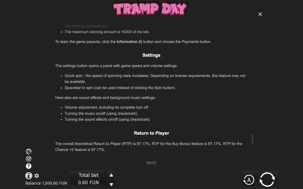 Game rules, page 10 — Tramp Day