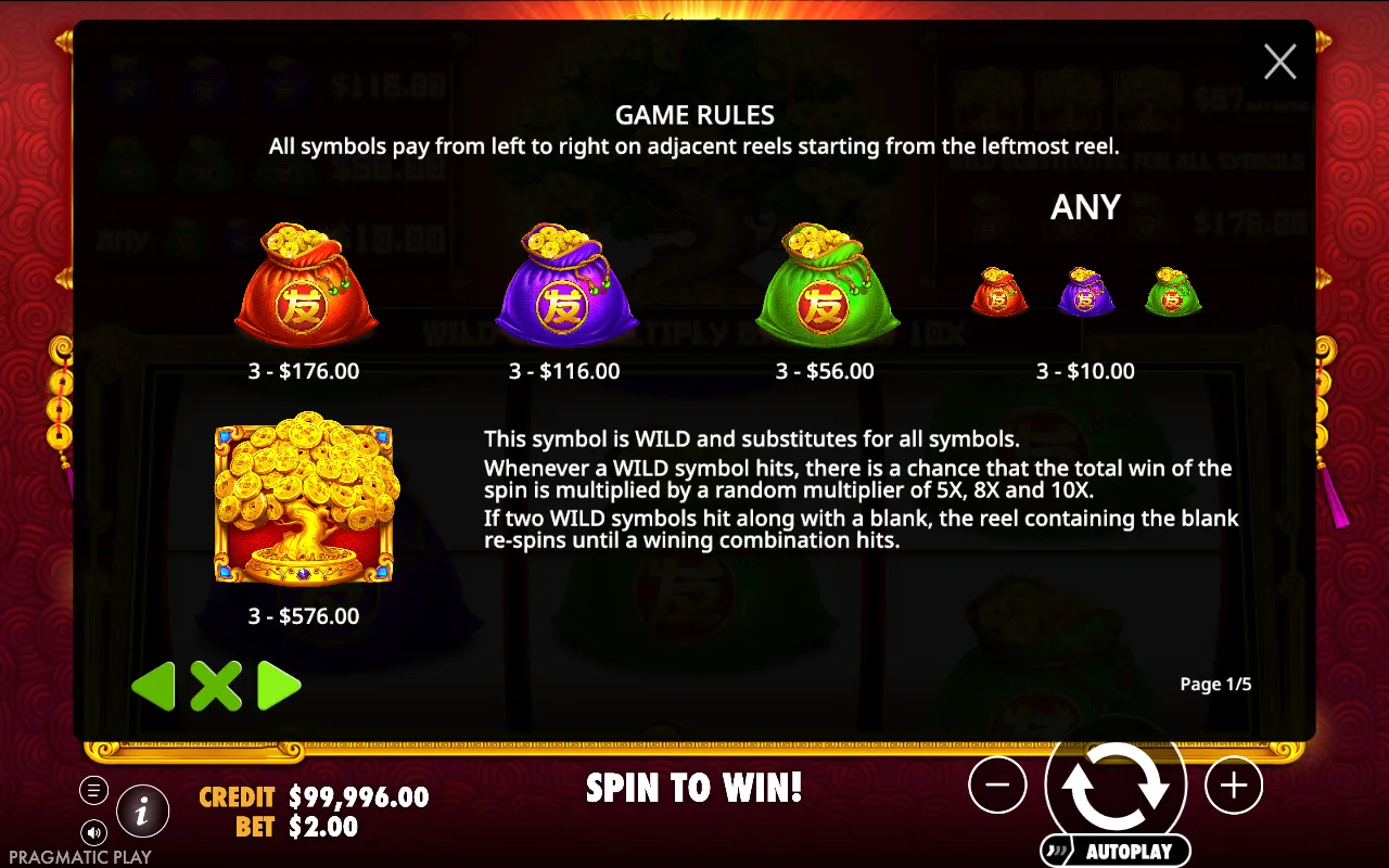 Game rules — Tree of Riches