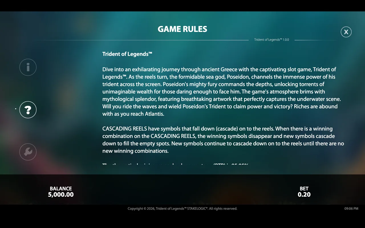 Game rules — Trident of Legends