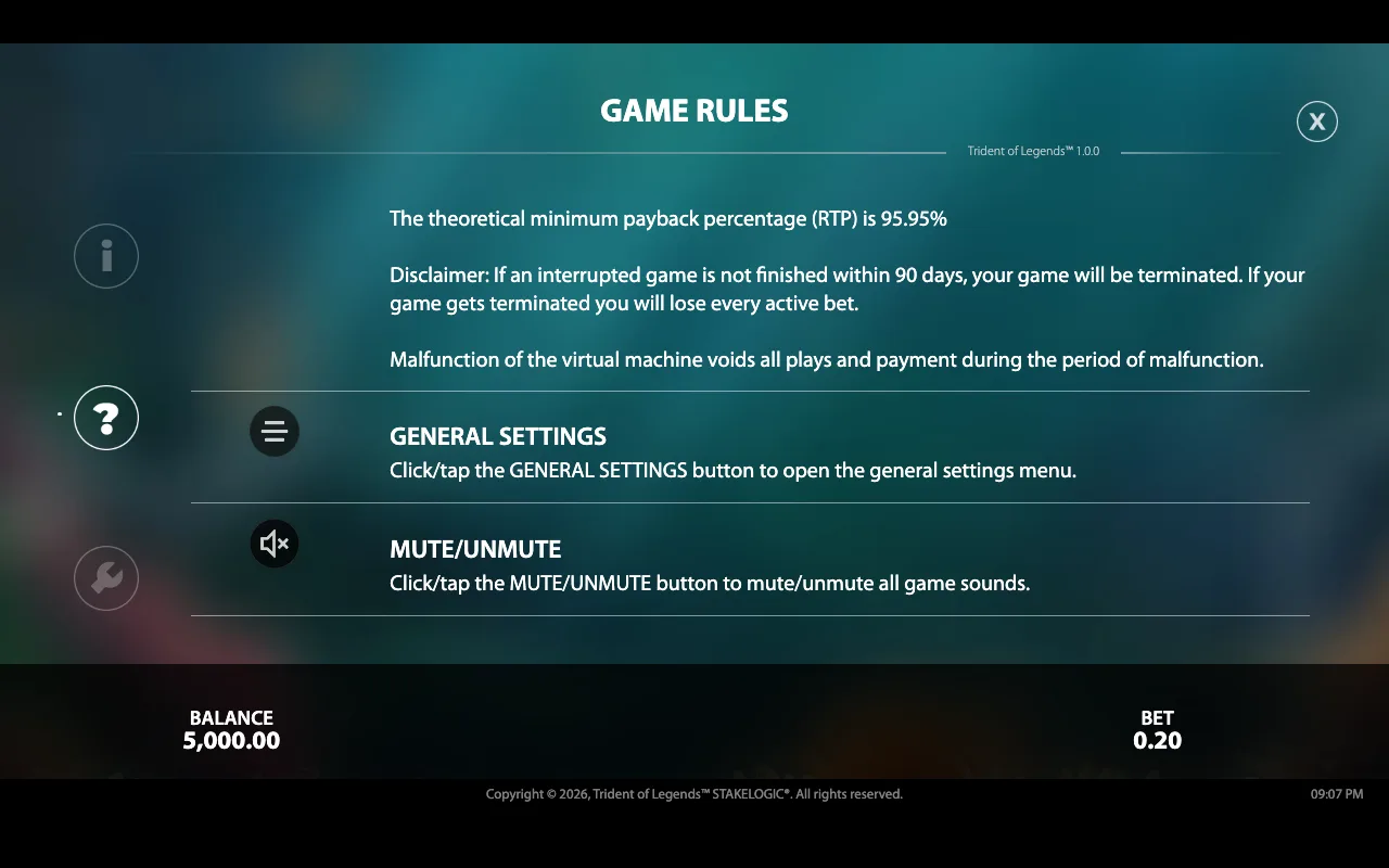 Game rules — Trident of Legends