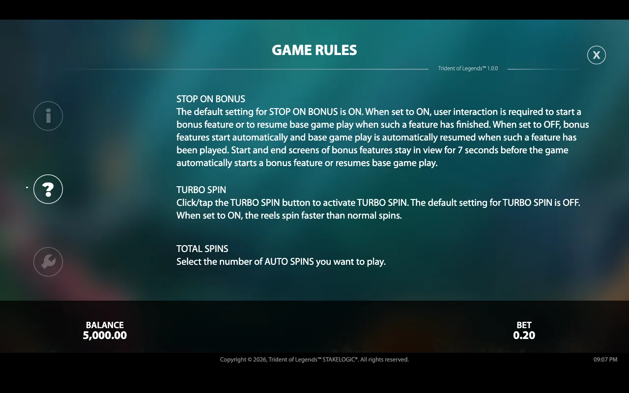 Game rules — Trident of Legends