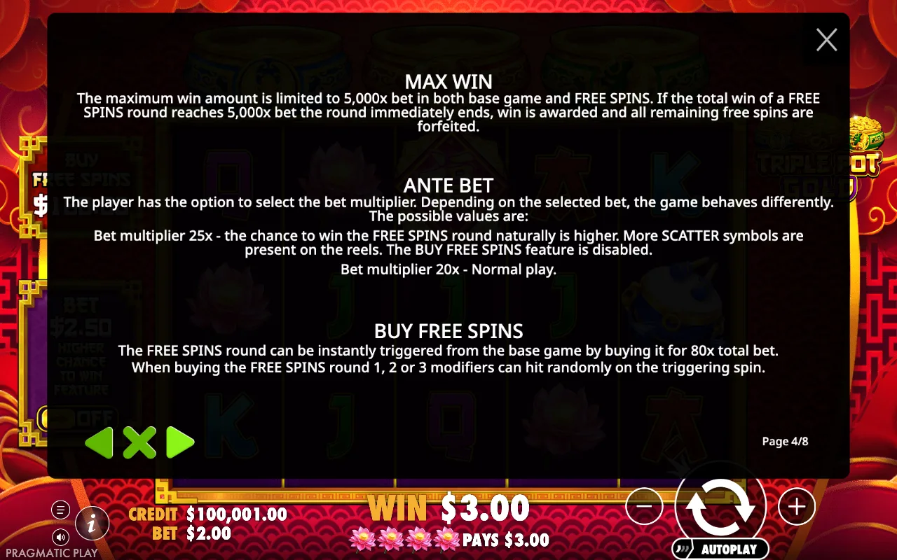 Max win — Triple Pot Gold