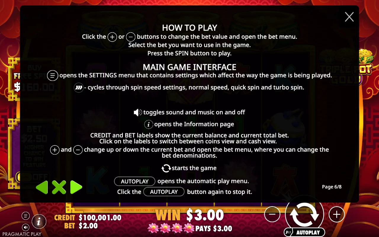 How to play — Triple Pot Gold