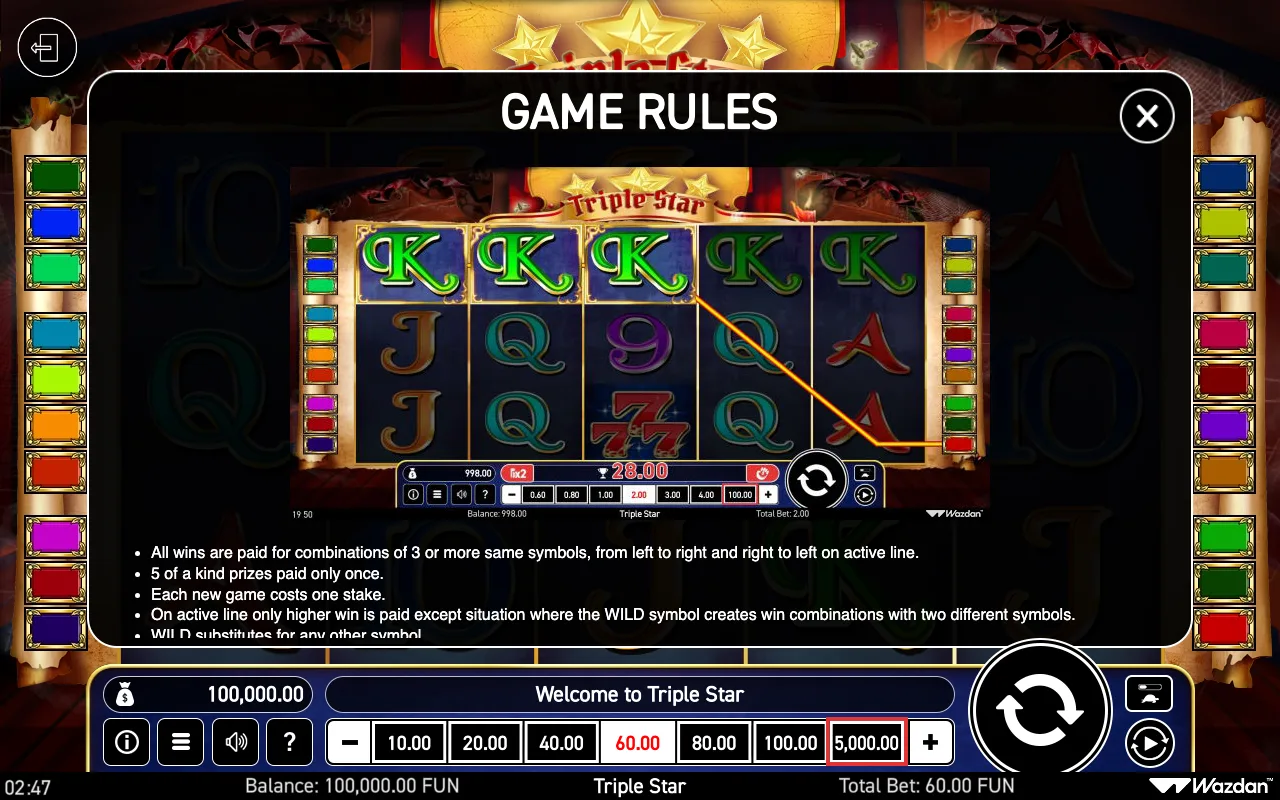 Game rules, page 2 — Triple Star