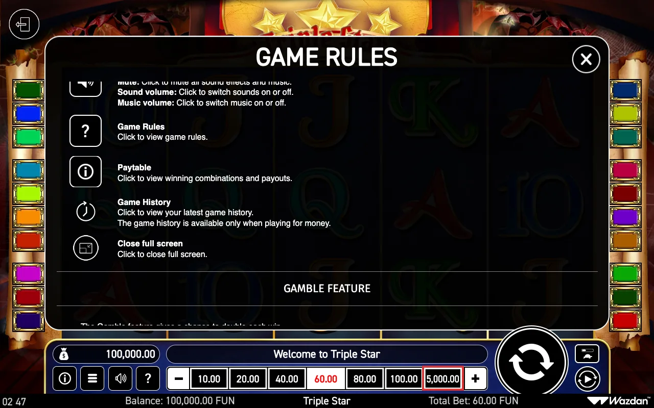 Game rules, page 6 — Triple Star