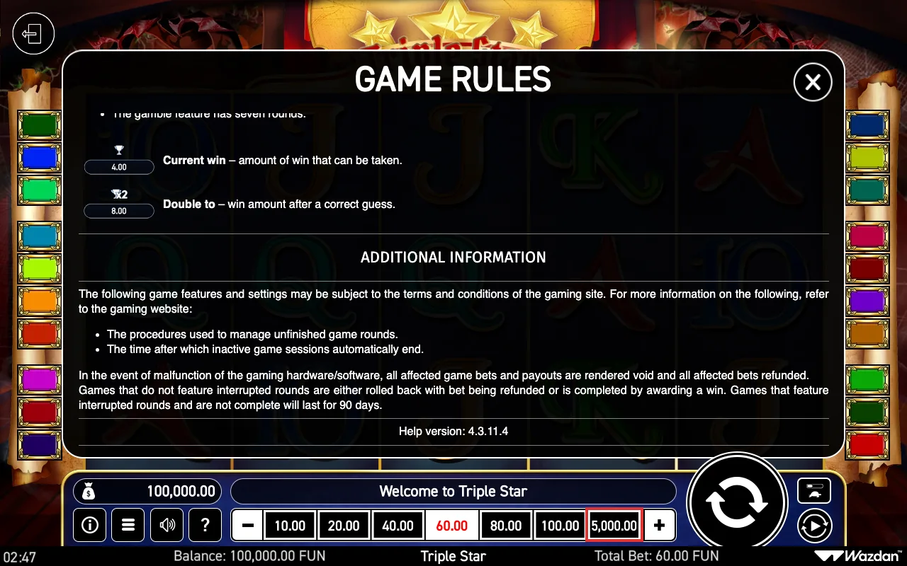 Game rules, page 7 — Triple Star
