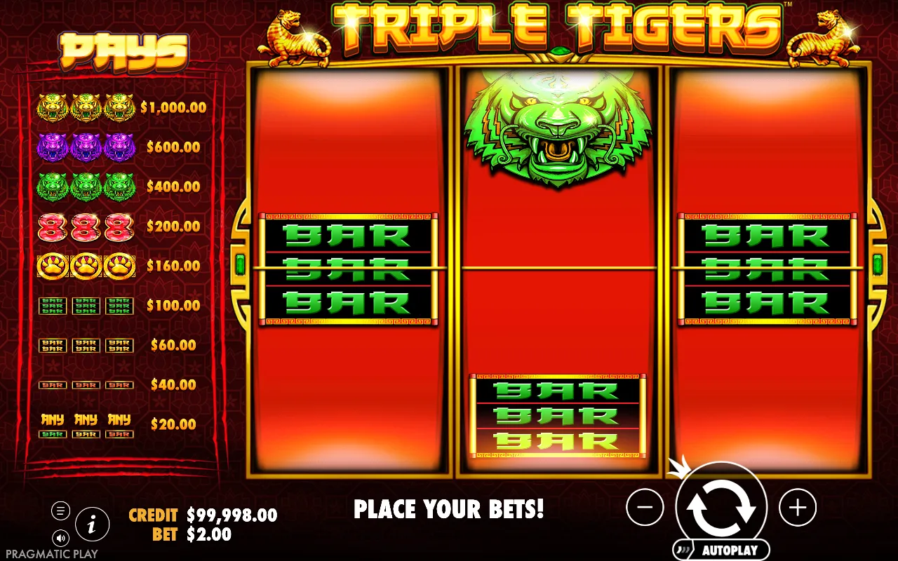 The base game — Triple Tigers