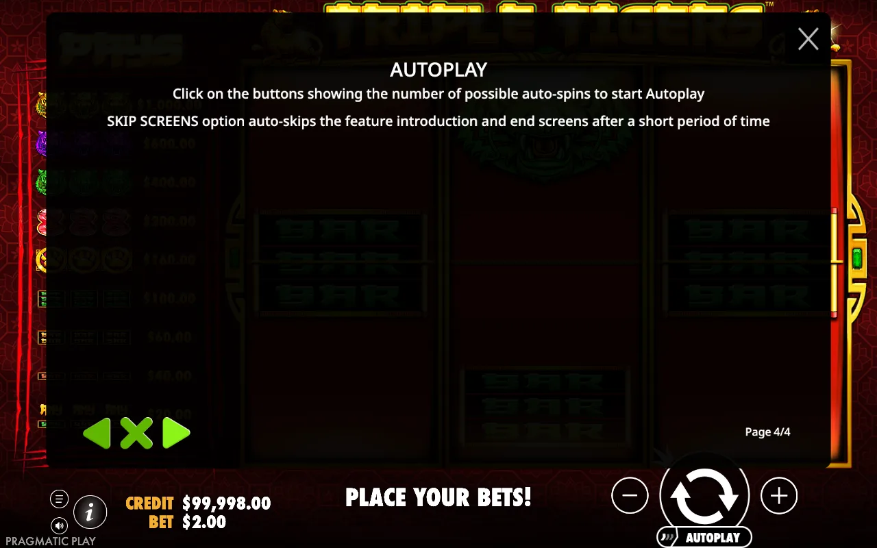 Autoplay — Triple Tigers