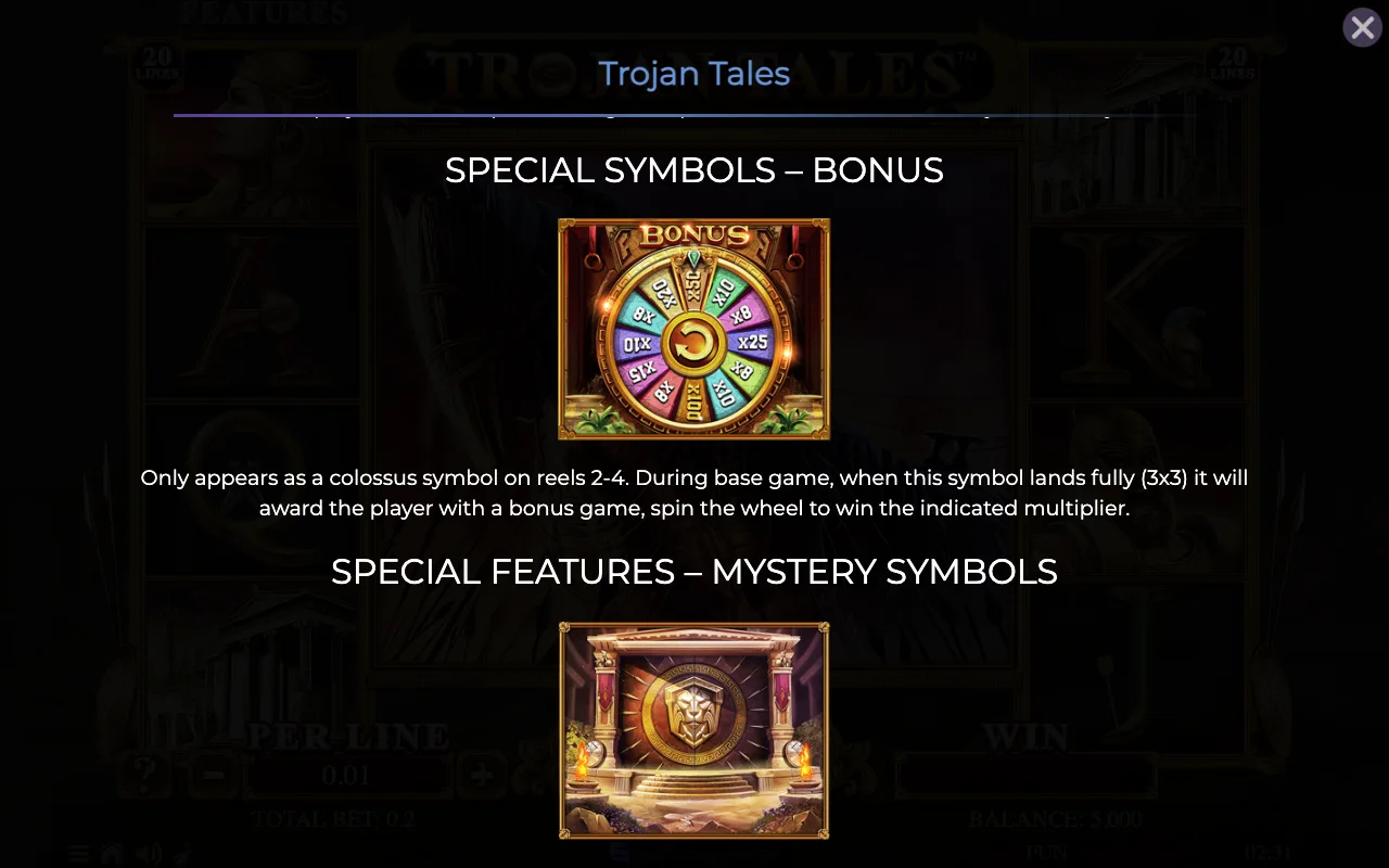 Special symbols - bonus — Trojan Tales