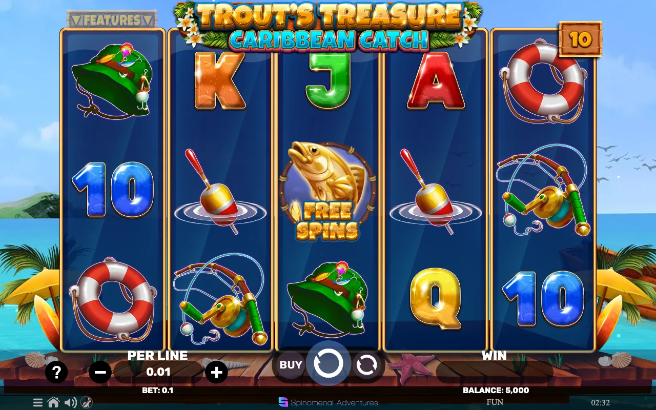 The base game — Trouts Treasure Caribbean Catch