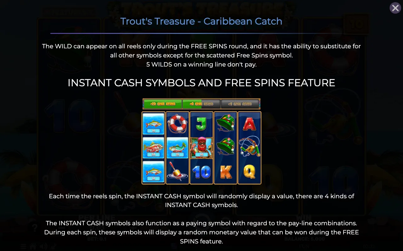 Game rules, page 2 — Trouts Treasure Caribbean Catch
