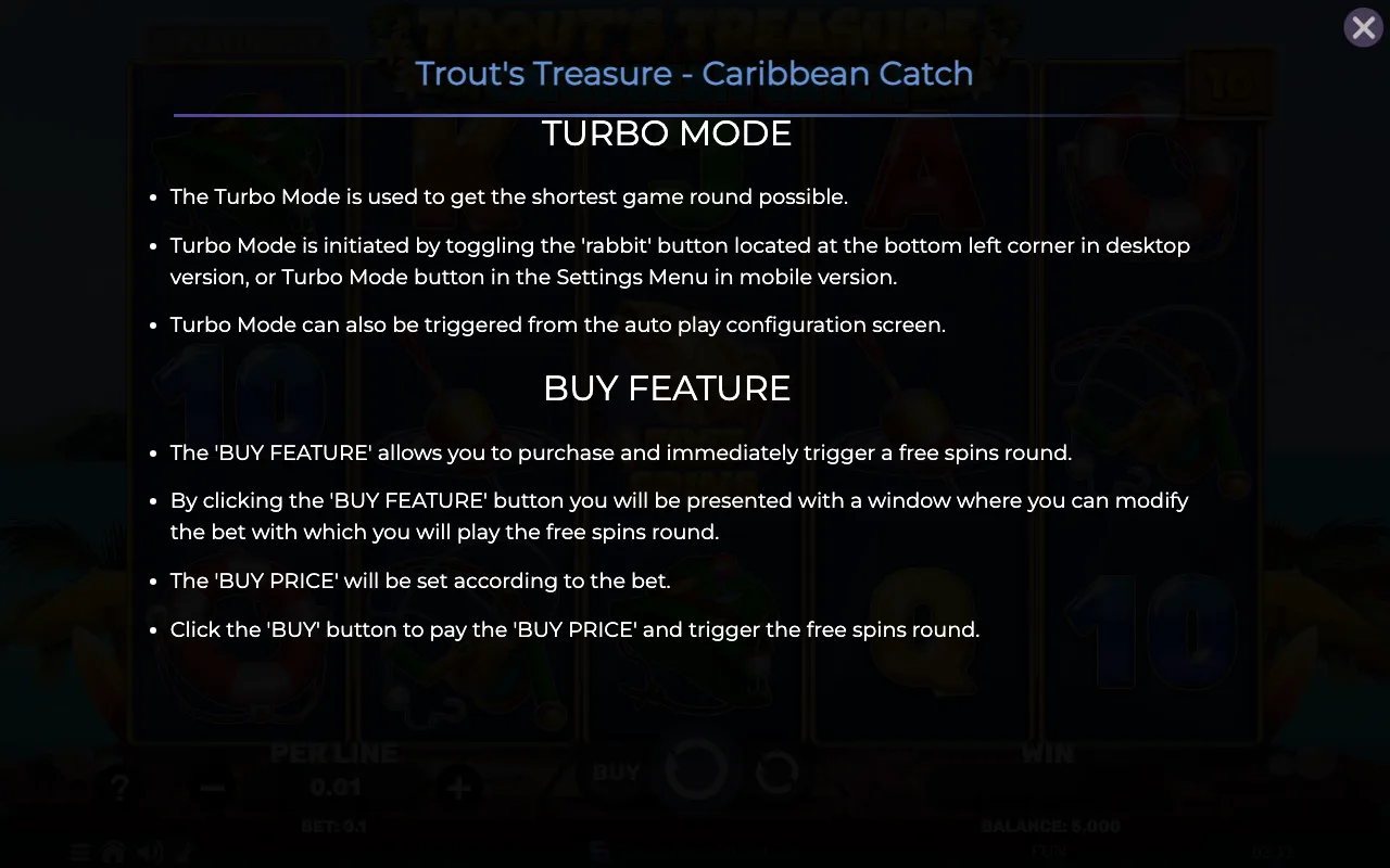 Game rules, page 8 — Trouts Treasure Caribbean Catch