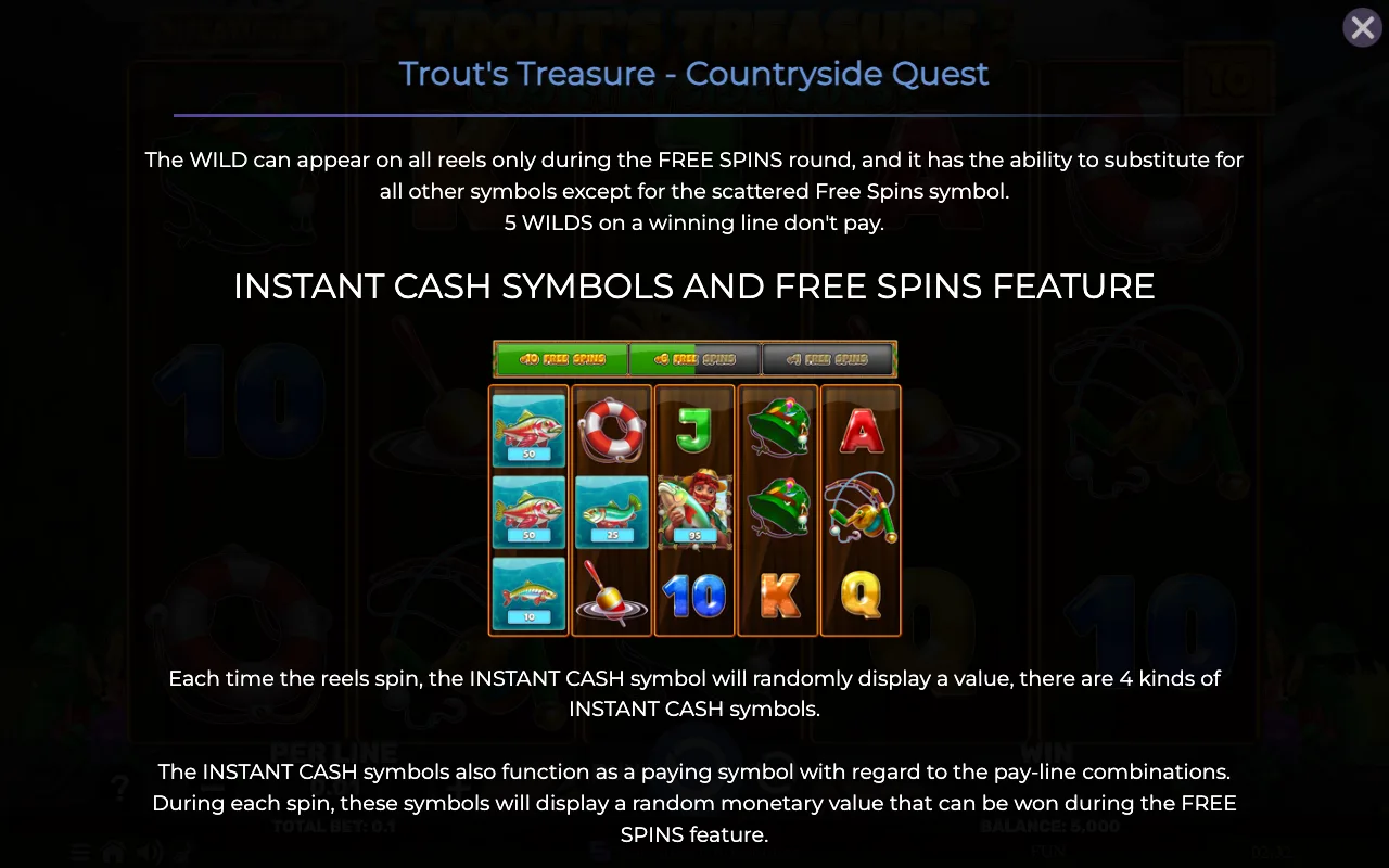 Game rules, page 2 — Trouts Treasure Countryside Quest