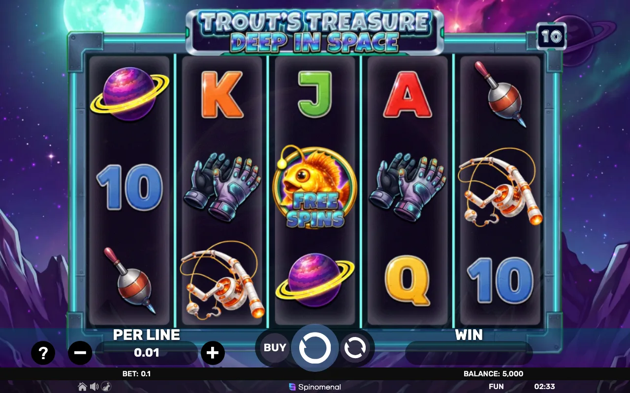The base game — Trouts Treasure Deep in Space