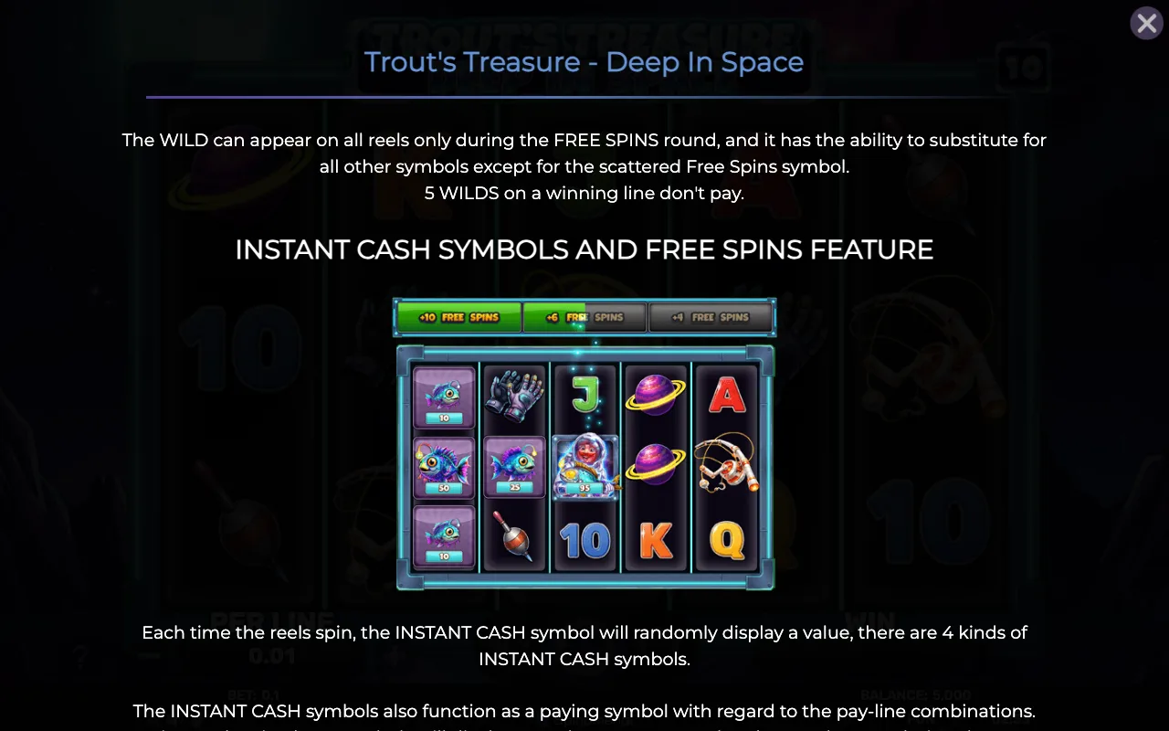 Game rules, page 2 — Trouts Treasure Deep in Space