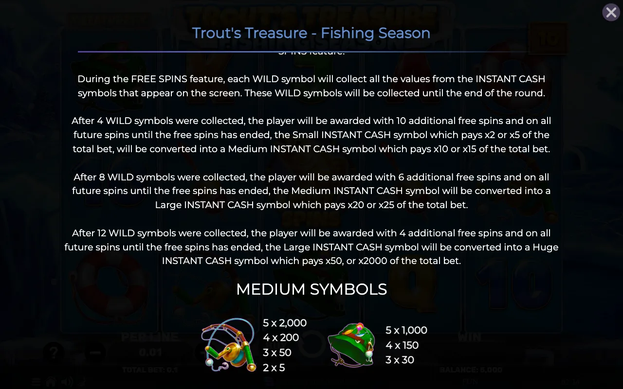 Game rules, page 3 — Trouts Treasure Fishing Season