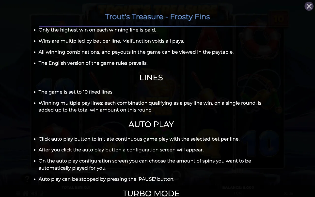 Lines — Trouts Treasure Frosty Fins