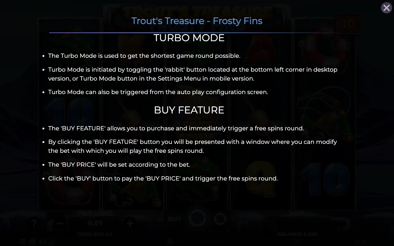 Game rules, page 8 — Trouts Treasure Frosty Fins