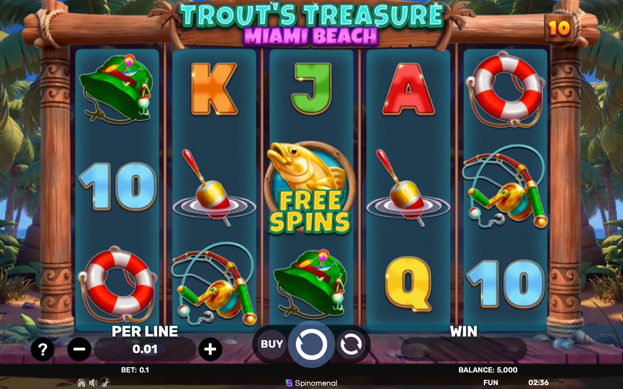 The base game — Trouts Treasure Miami Beach