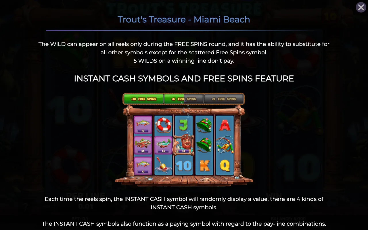 Game rules, page 2 — Trouts Treasure Miami Beach