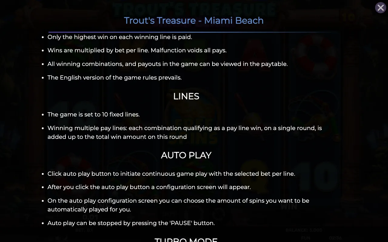 Lines — Trouts Treasure Miami Beach