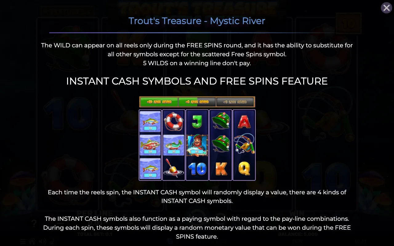 Game rules, page 2 — Trouts Treasure Mystic River