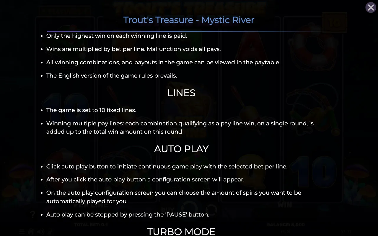 Lines — Trouts Treasure Mystic River