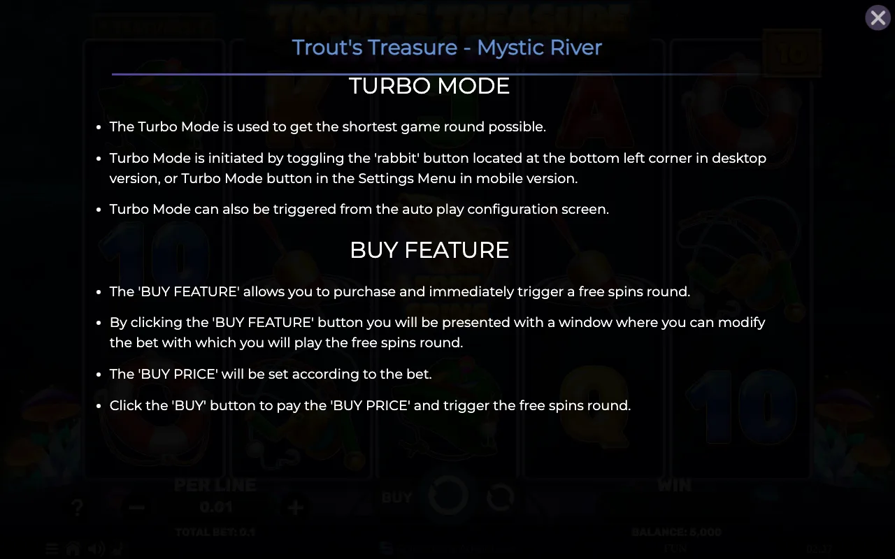 Game rules, page 8 — Trouts Treasure Mystic River
