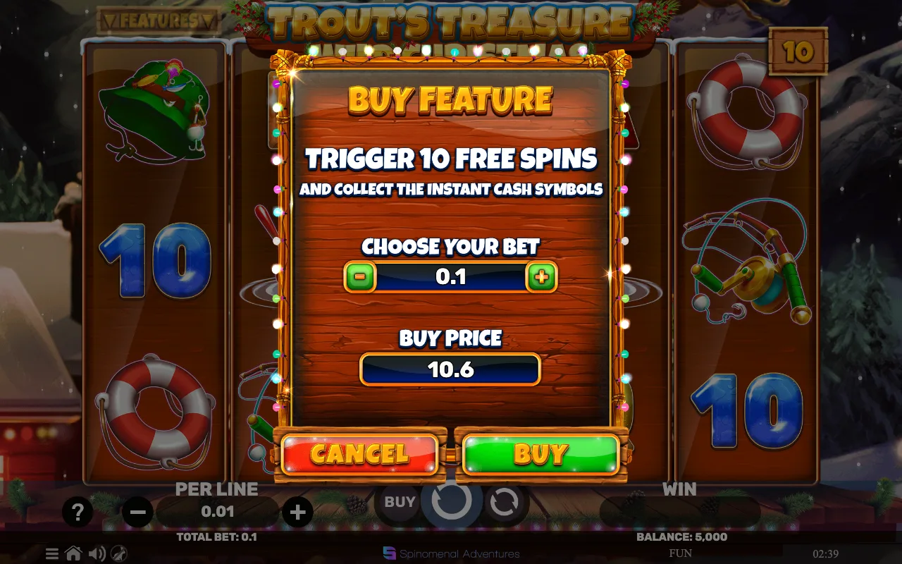 Buying the feature — Trouts Treasure Wild Christmas